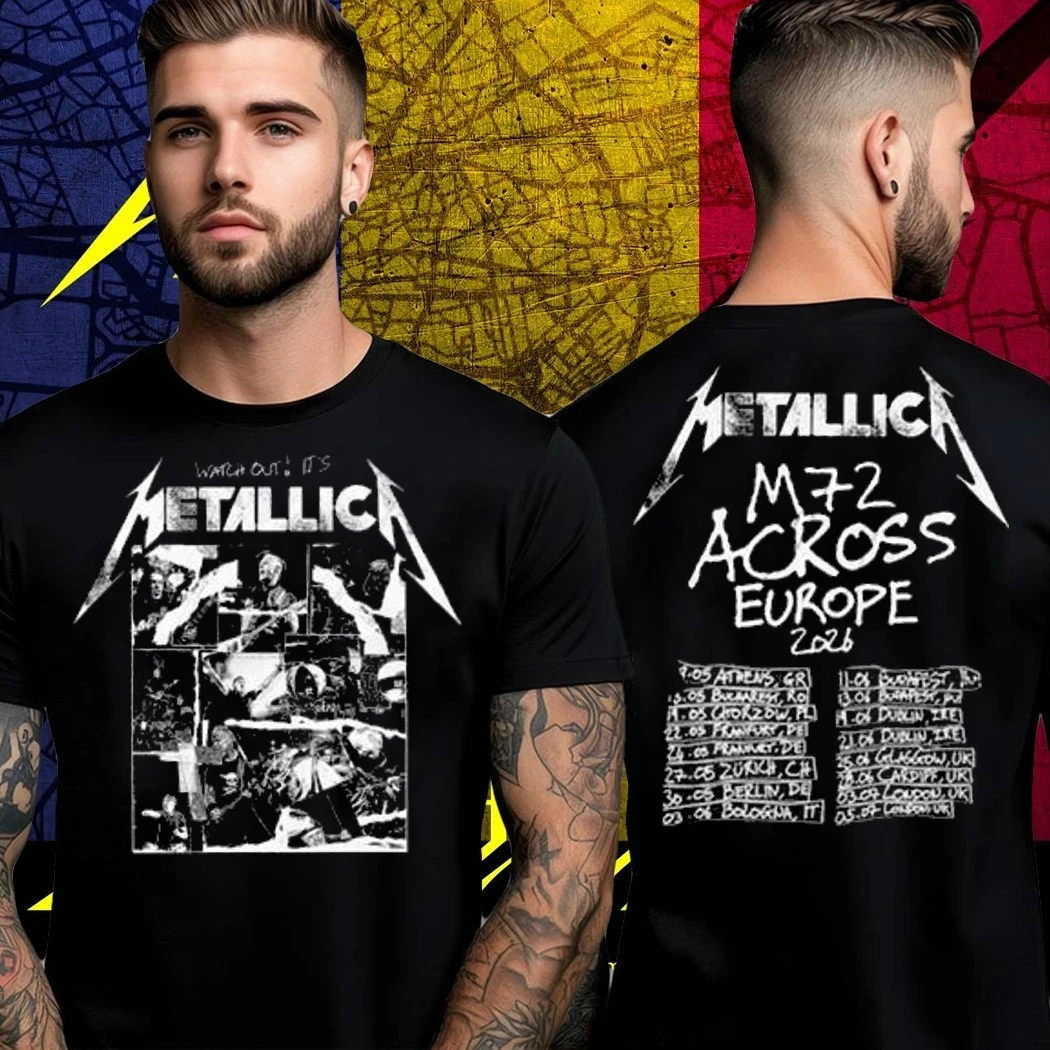 Metallica M72 Athens 2026 Greece Olympic Stadium on May 9 2026 The Warrior with Medusa Shield Art By
