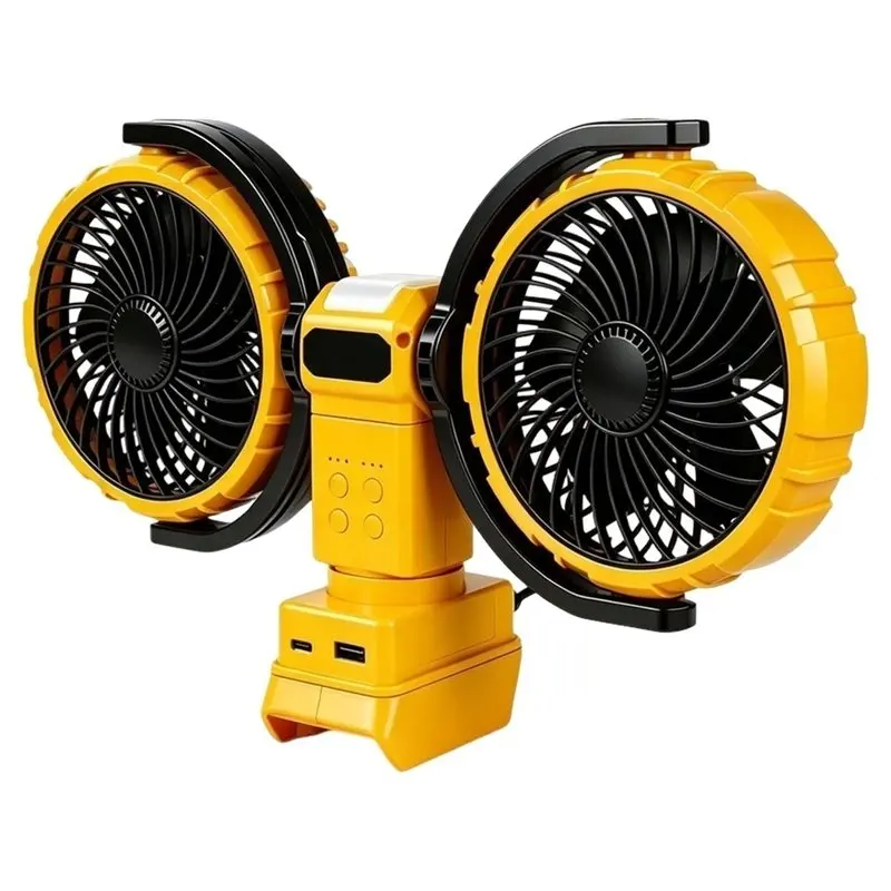 [NEW!A65Z】 3 Speed Adjustable Table Fan Portable Outdoor Camping Air Circulator For 20V Battery Pins