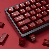 K118 PYGA Red Semi-Transparent Keycap Factory Profile ABS Two-Color Keycap Mechanical Keyboard