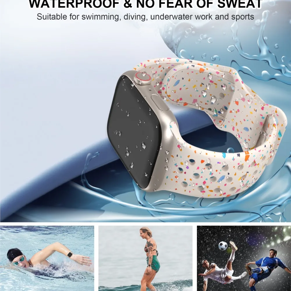 الرياضة سيليكون ل سوار ساعة يد آبل 49 مللي متر 41 مللي متر 45 مللي متر 44 مللي متر 46 مللي متر 40 مللي متر 42 مللي متر تنفس سوار iwatch سلسلة 10 9 8 SE الترا 2 حزام