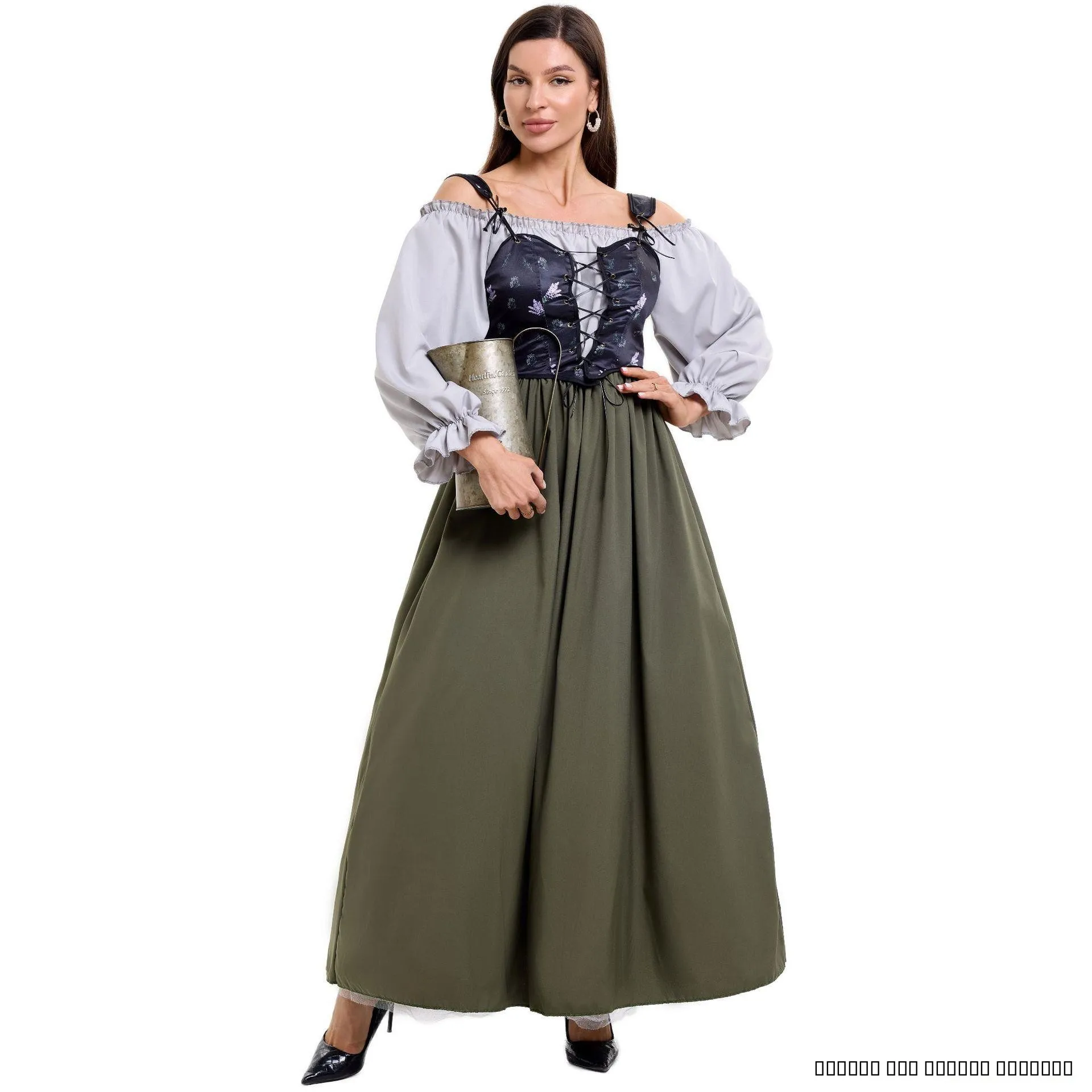 

Костюм SXL в колониальном стиле, средневековый придворный ретро-костюм, женская этническая одежда для выступлений на Хэллоуин, традиционная одежда для выступлений