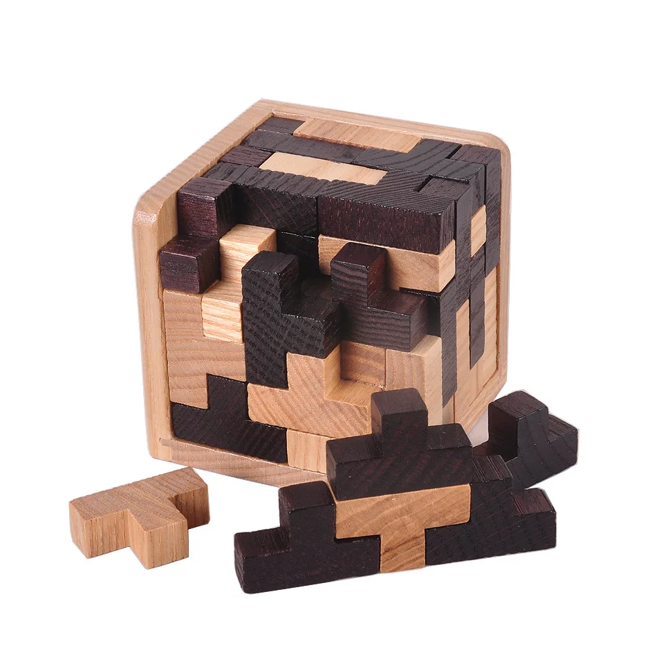 Klassieke Puzzel Geest Hersenen Teaser 2d 3d Houten Puzzels Educatief Spel Voor Volwassenen Kinderen