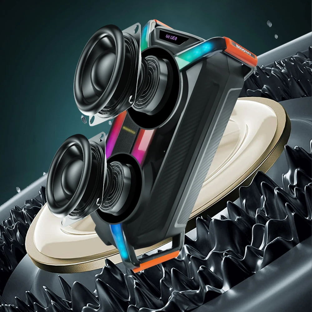 Outdoor Waterproof 8 Inch TWS Wireless LED Speakers New Design For Gaming Party And Karaoke Singing Speaker