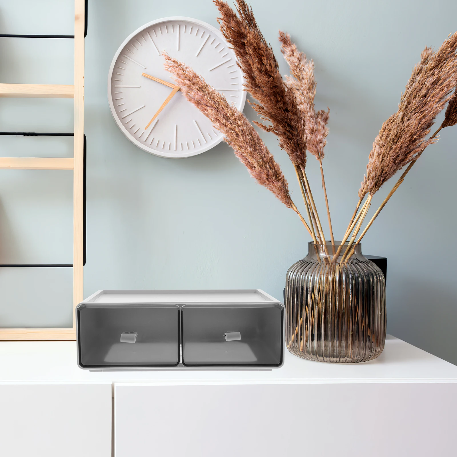 

Modern Simple Design Desk Organizer Storage Box Multi-Use Tabletop Container for Home Office Desk Organizer