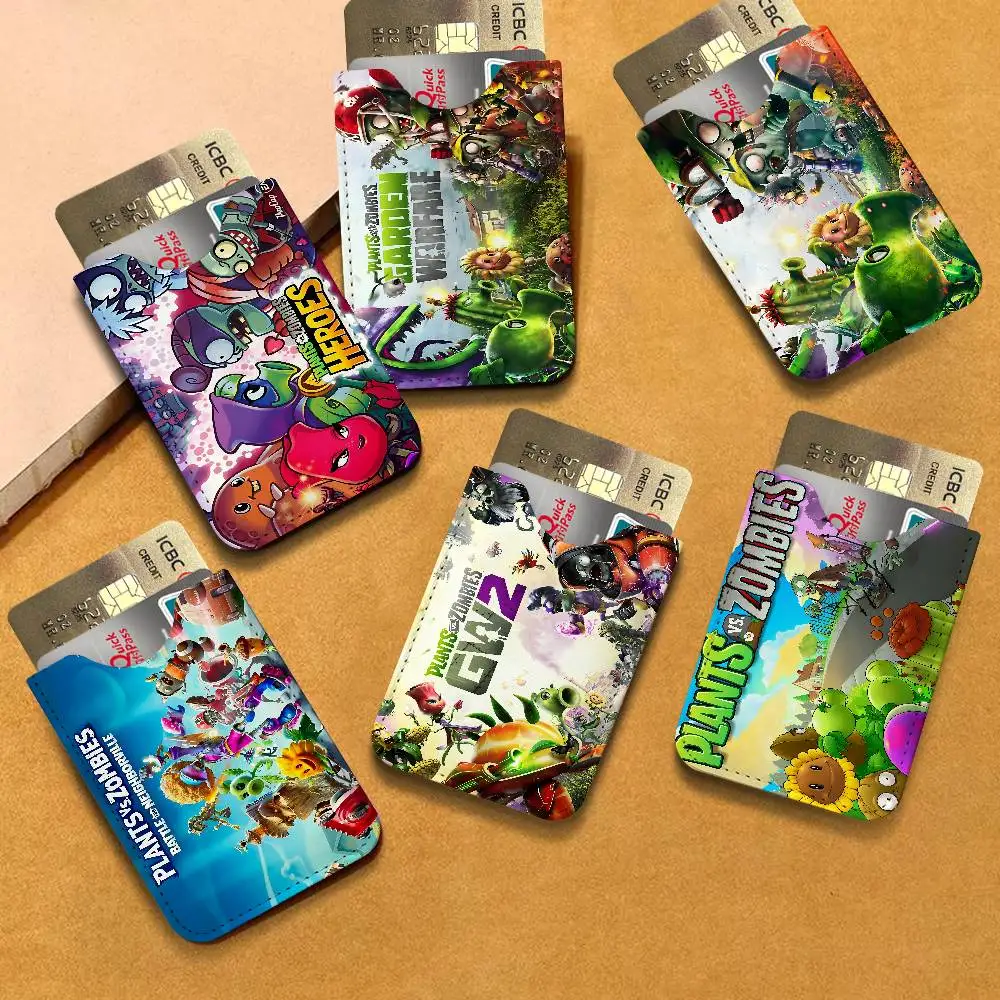 Game P-Plants Vs Z-Zombies Credit ID Business Card Holder, Practical Pocket Gift for Outdoor Driving & Daily Use
