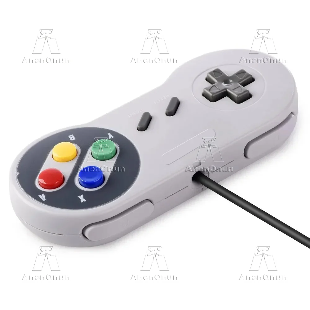 Controlador USB SNES para PC, mando con cable para Windows/Raspberry pi/MAC/Linux, emulador Retro, accesorios de Control de juegos