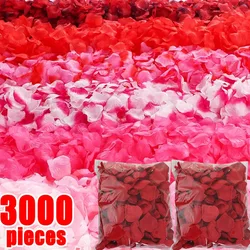 Pétalo de rosa Artificial, simulación de rosa roja, pétalo de flor de rosa de seda falsa para el Día de San Valentín, boda, fiesta, Hotel, decoración romántica
