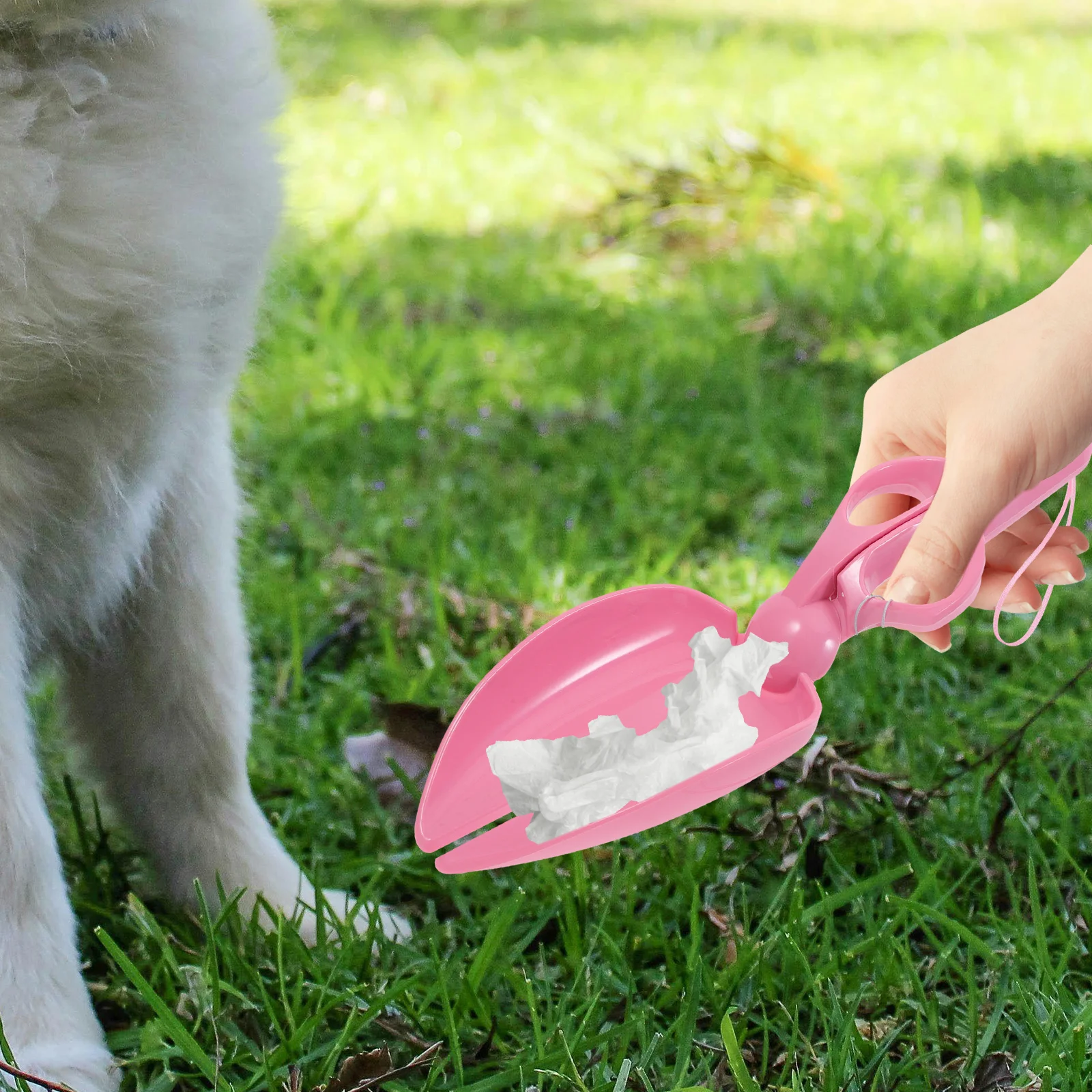 

Portable Pet Toilet Dog Poop Collector ABS Material Handheld Scissor Style Large Dogs Travel Paw