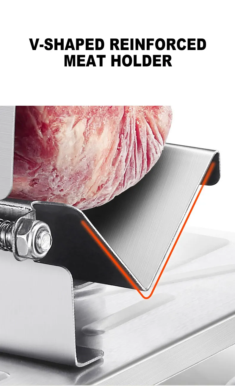 Commercial Food Cutter Manual Meat Slicer Manual Beef Frozen Meat Slicing Cutting Machine