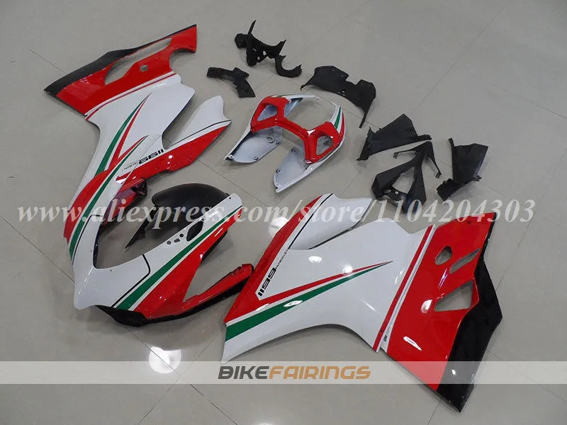 4Gifts New ABS Motorcycle Fairings Kit Fit For Ducati Panigale 899 1199 2012 2013 2014 2015 2016 Bodywork Set Red Green