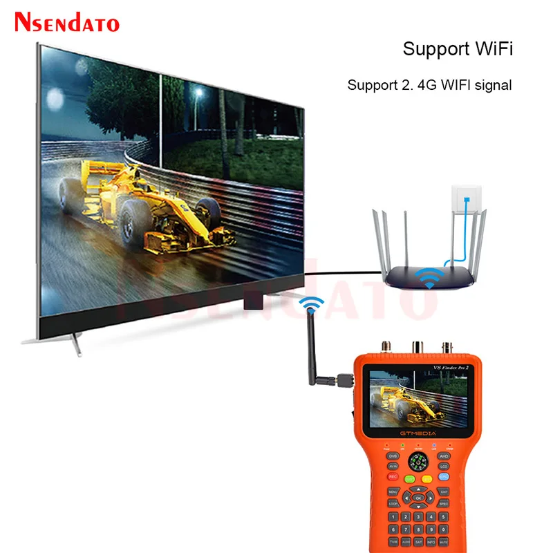 Sat finder pro 2 hd衛星信号,GTMEDIA-V8 sat finder,DVB-T2,DVB-S2X, DVB-S2, DVB-S, DVB-T2,自動パズル機能,azの角度,el for acm,iOS