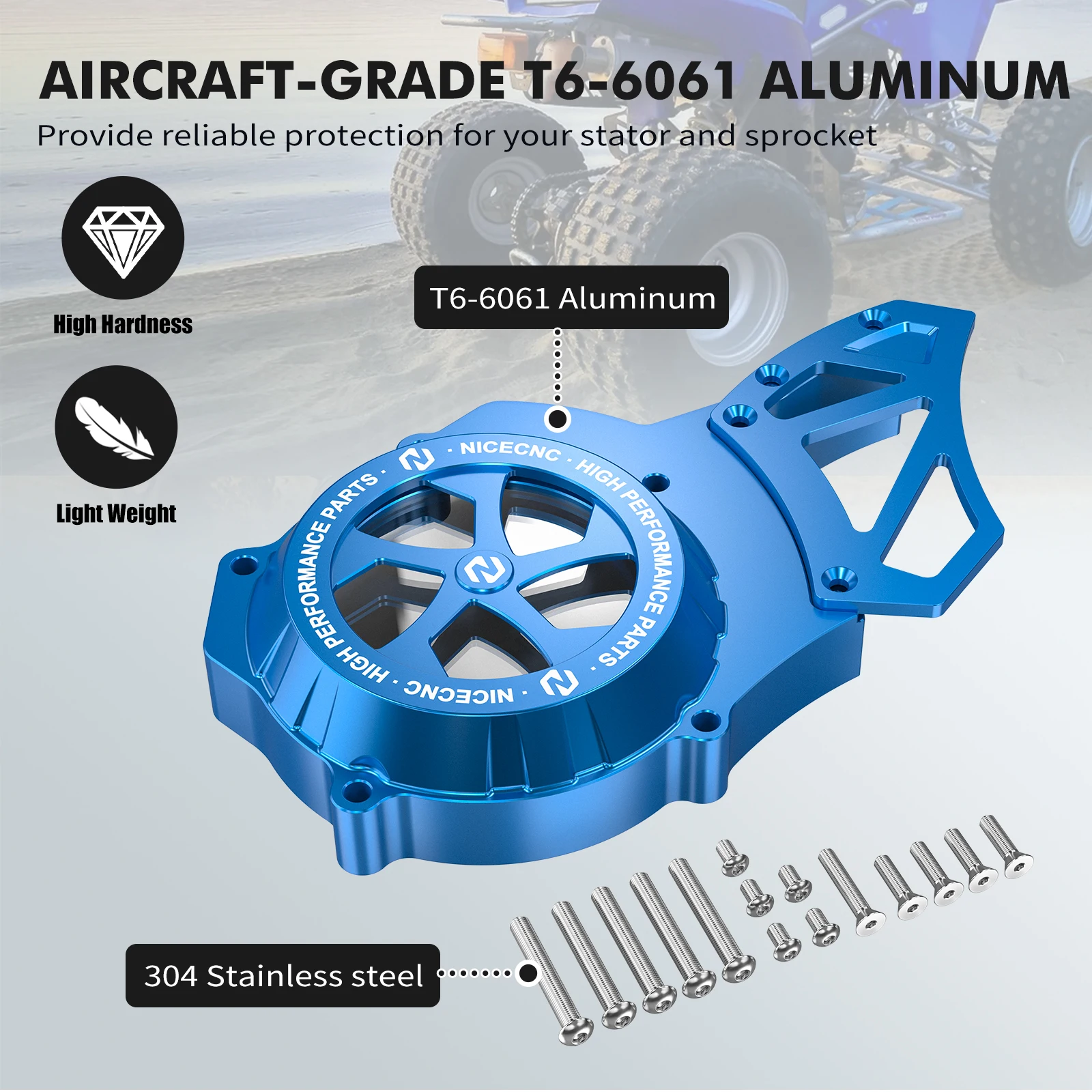 

Двигатель NICECNC с левой стороны защитной крышки STATOR SPROCKET для YAMAHA BLASTER 200 YFS200 1988-2006 YFS200SE SPECIAL EDITION 2006