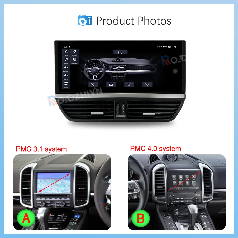 12.3inch Car Multimedia Video Player For Porsche Cayenne 2010-2017 GPS Navigation Android12 Radio stereo 8+256G Carplay 4G Auto