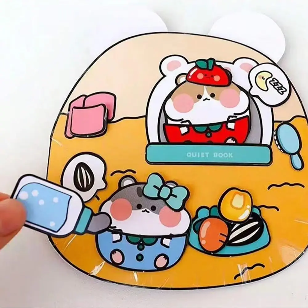 Hamster Keeper Theme DIY Quiet Book Scrapbook Kit, Cute Paper Craft with All Materials, Fun Handmade Activity