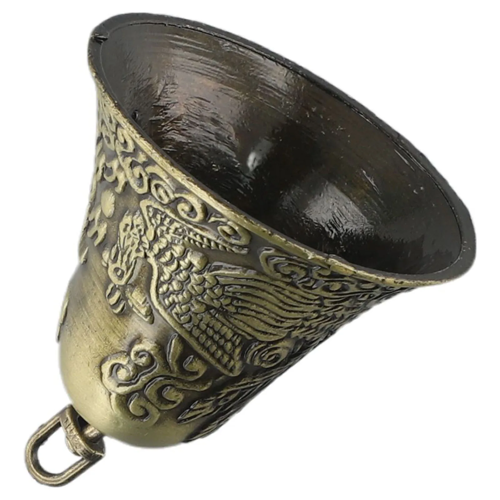 Brass Antique Bells 6*6cm Accessories Exquisite Grazing Horse No Fading Plating for surface Zinc Alloy Animal Bells