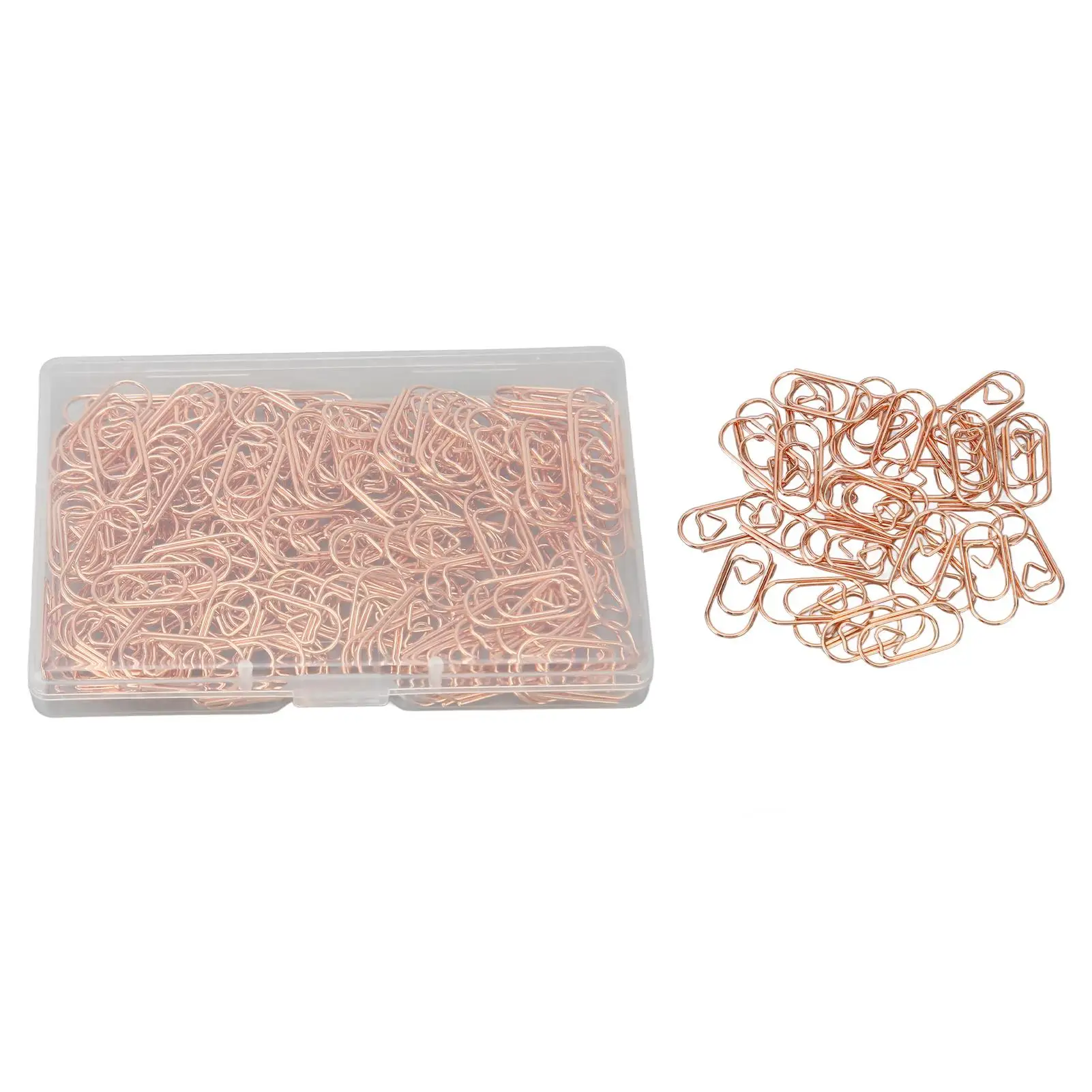 150 stuks hartvormige schattige gegalvaniseerde paperclips - antislip fancy badkamer plank organisator voor thuis en op kantoor