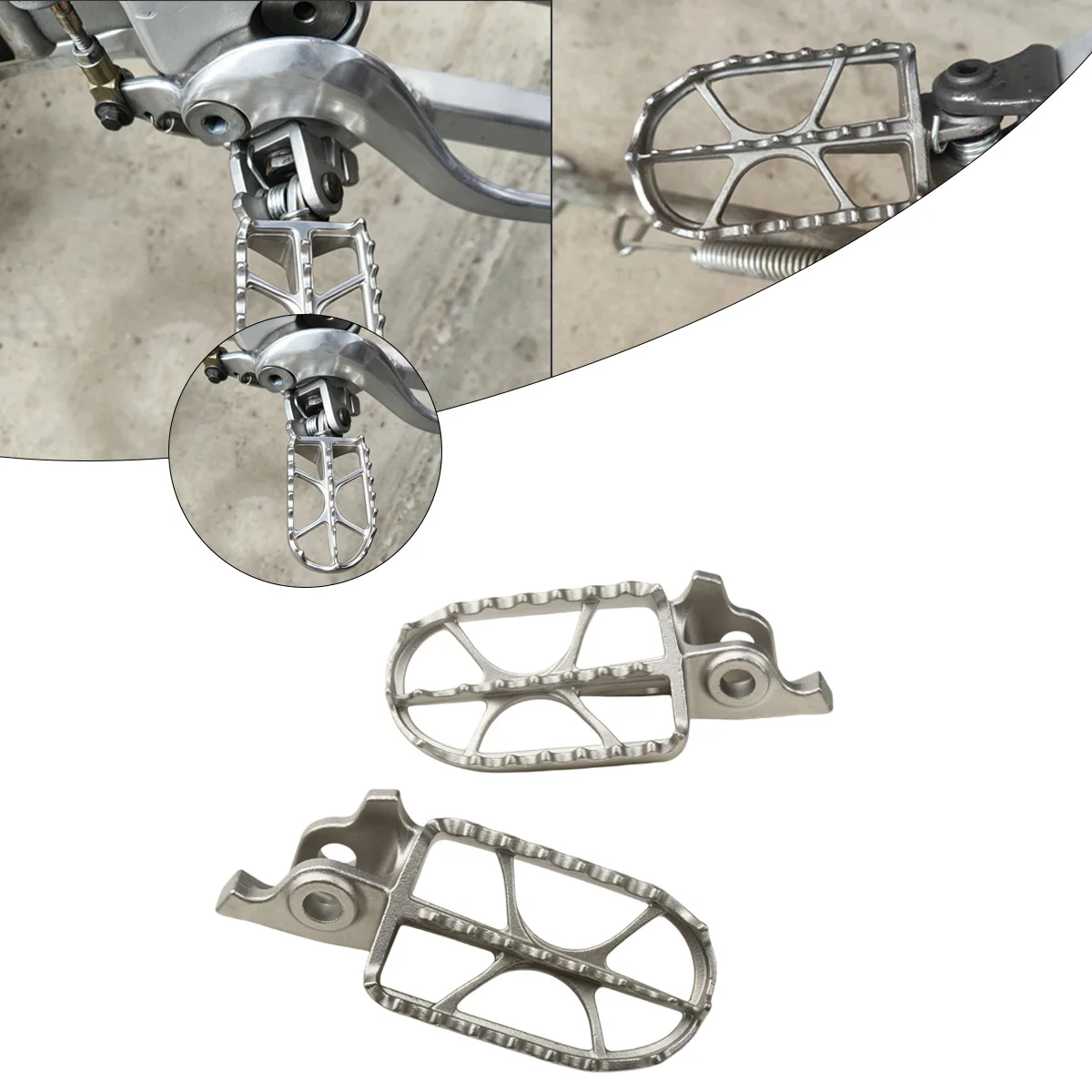 Motorcycle Accessories Steel Foot Pedals For Kawasaki KX250 KX250X KX250F KX450 KX450X KX450F 2006 2007 2016 2018 2019 2020-2025