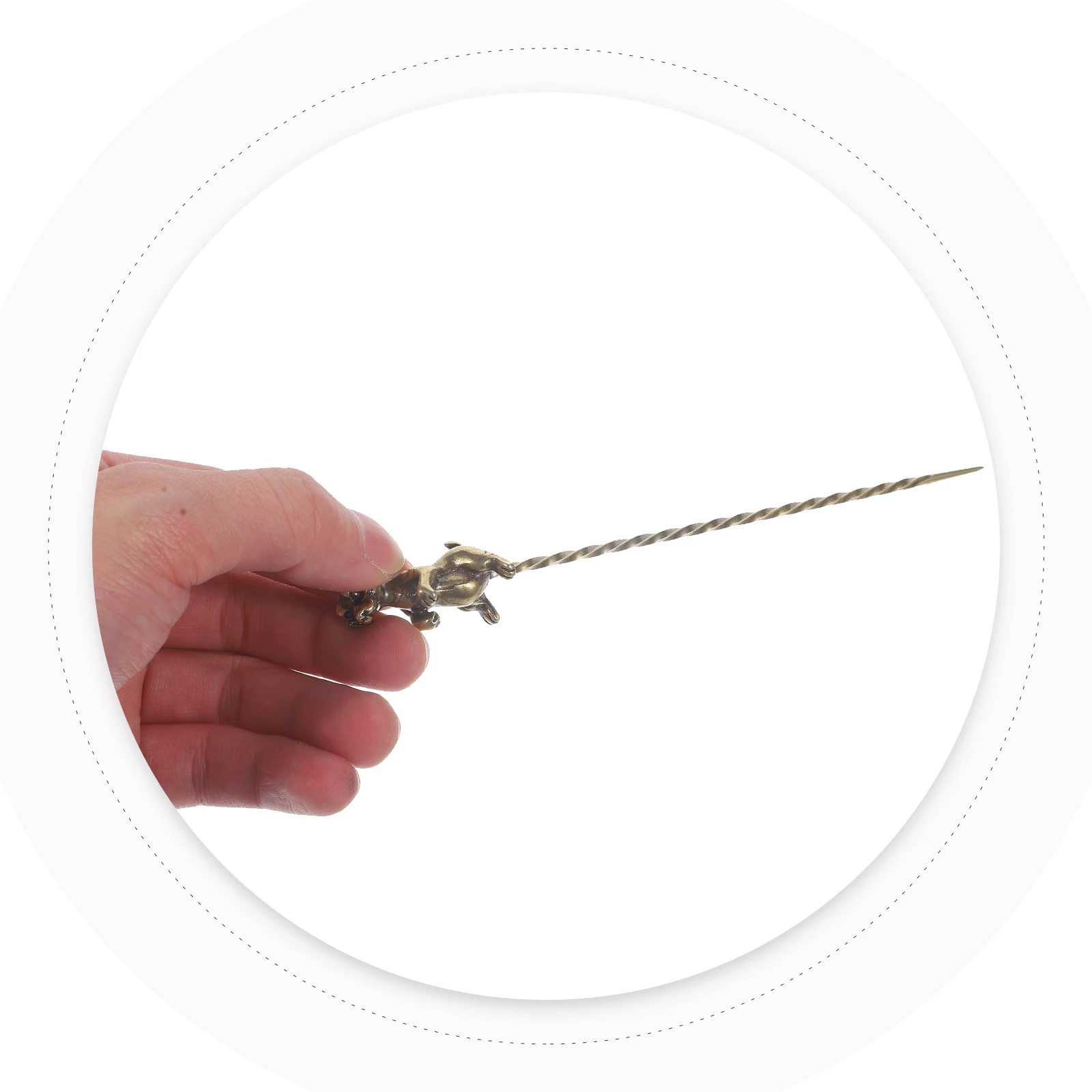 

Brass Phoenix Tea Needle Vintage Unclogging Tool Teaware Cleaning Accessories Hairpin Prying Wealthy Dog Design