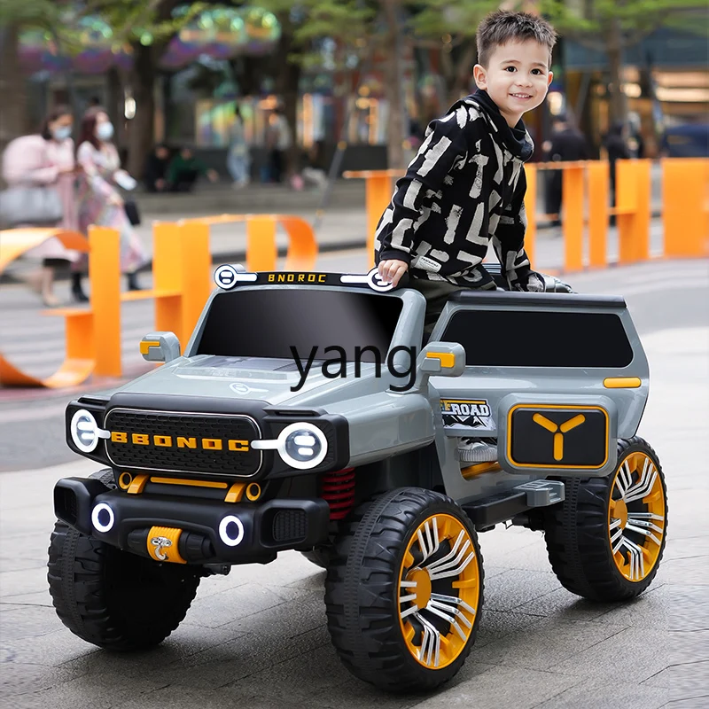 CX Four-Wheel Car Male Baby Remote Control Double Toy Car Can Sit Adult Baby Carriage Swing off-Road