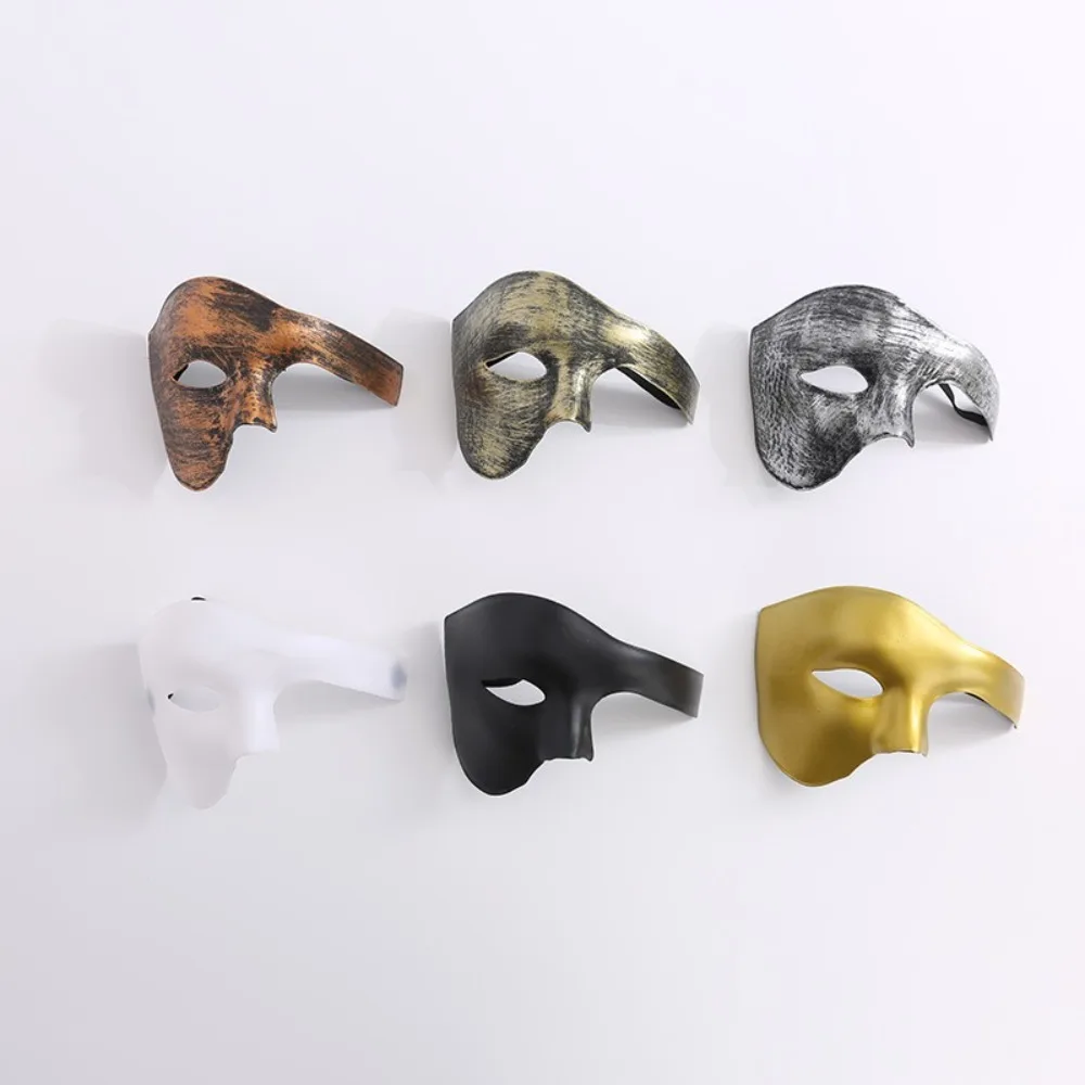Creative Plastic Masquerade Cosplay Masks Thickened Lightweight Phantom Half Face Mask Durable Halloween Party Anonymous Face