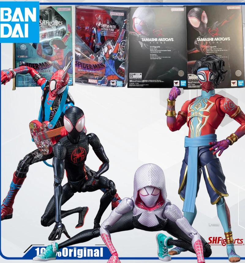 Bandai Genuine OriginalSHF AMERICAN SERIES INDIAN SPIDER-MAN (SPIDER-MAN: ACROSS THE SPIDER-VERSE)        Action Figure Toys For