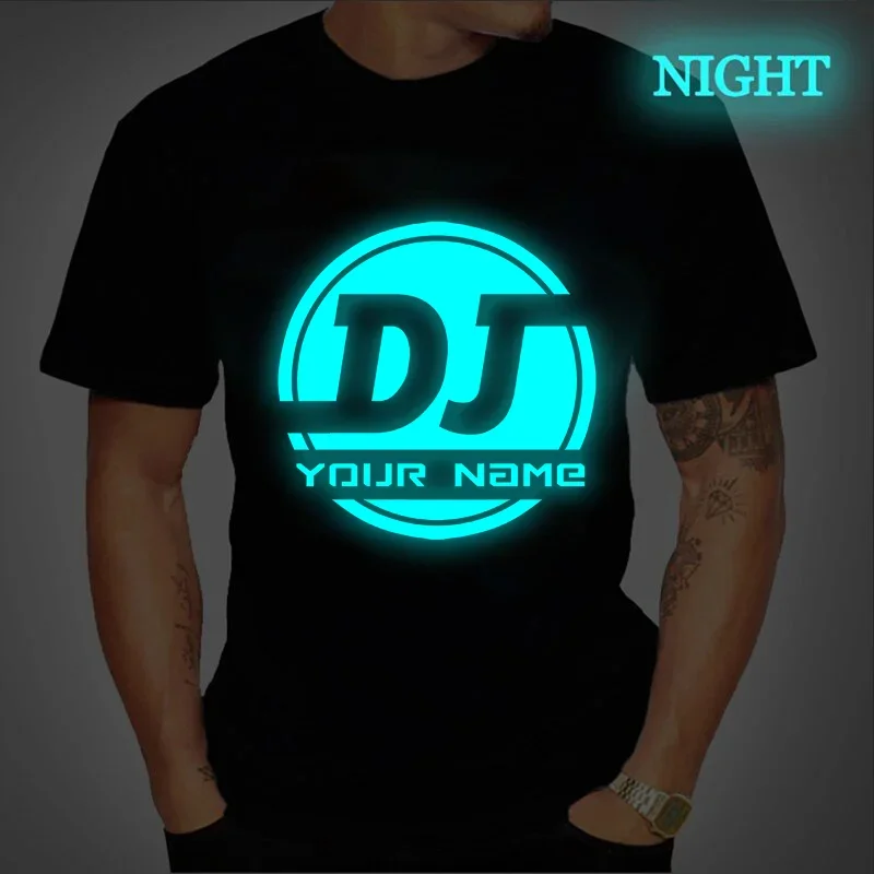 Custom Logo T-shirt DJ DIY Name Logo Picture Text Team Tshirt Men and Women T Shirts Short Sleeve Shirt Advertising Custom Shirt