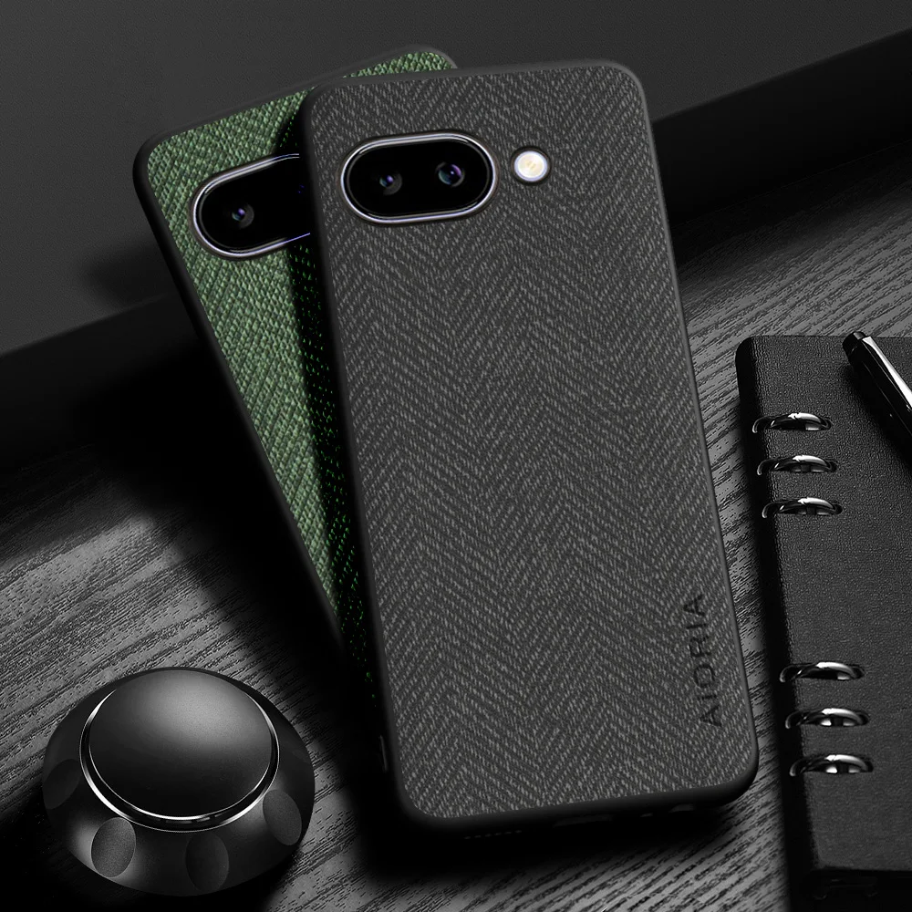 Hülle für Google Pixel 9A Design Einfache, leichte, langlebige Lederhülle mit Holzmaserung für Google Pixel 9a