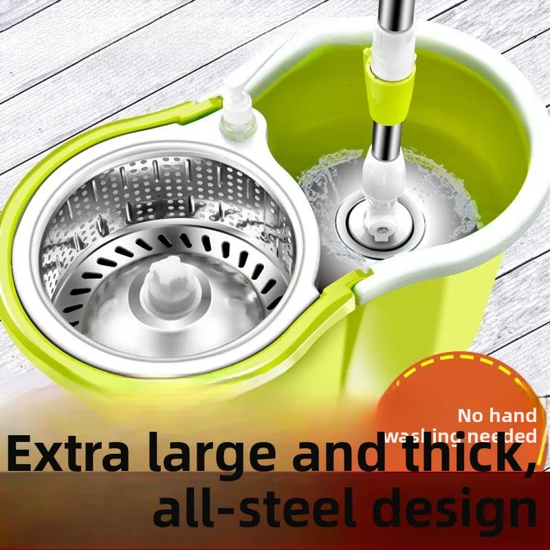 

Швабра для ленивого человека, вращающаяся швабра с двойным приводом, без рук, бытовая многофункциональная швабра и набор ведер для метлы, 23 года