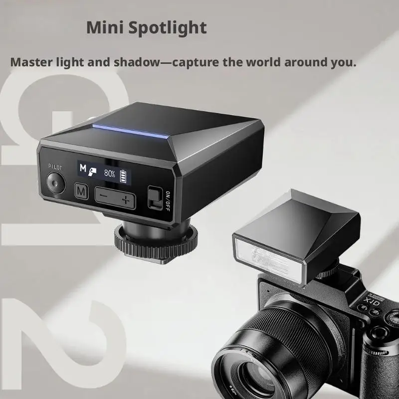 

Set Top Flash Dslr Mirrorless Digital Universal Adapter External Hot Boots Compact Portable Fill Light Type-C Screen Display