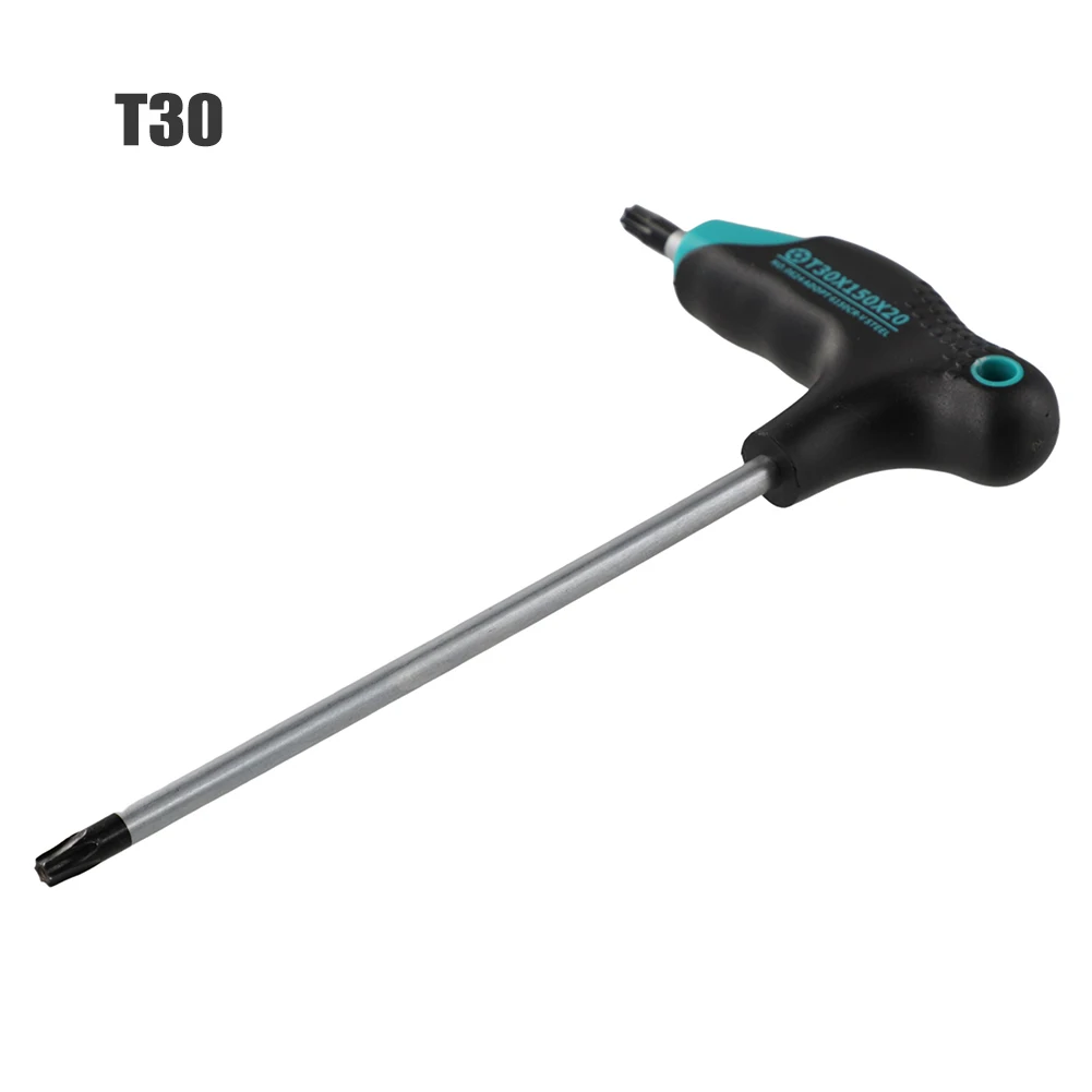 T-Handle Torx Wrench Repair Tool Torx Screwdriver Double Head T6-T30 With Hole For Torx Screws Auto Bike Repair Tool