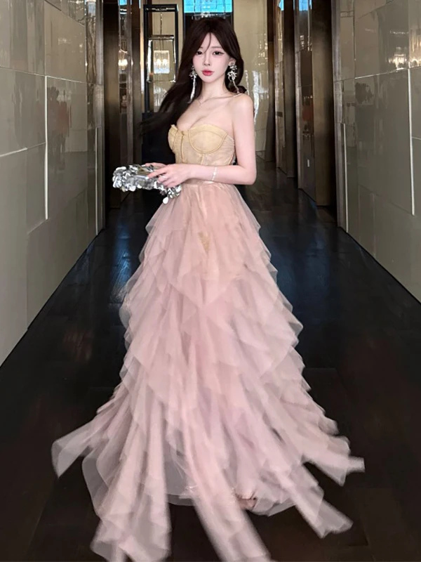 E y Único Conjunto de Dos Piezas para Mujer: Vestido ter y falda de Malla, Estilo cado y Moderno, Perfecto ...