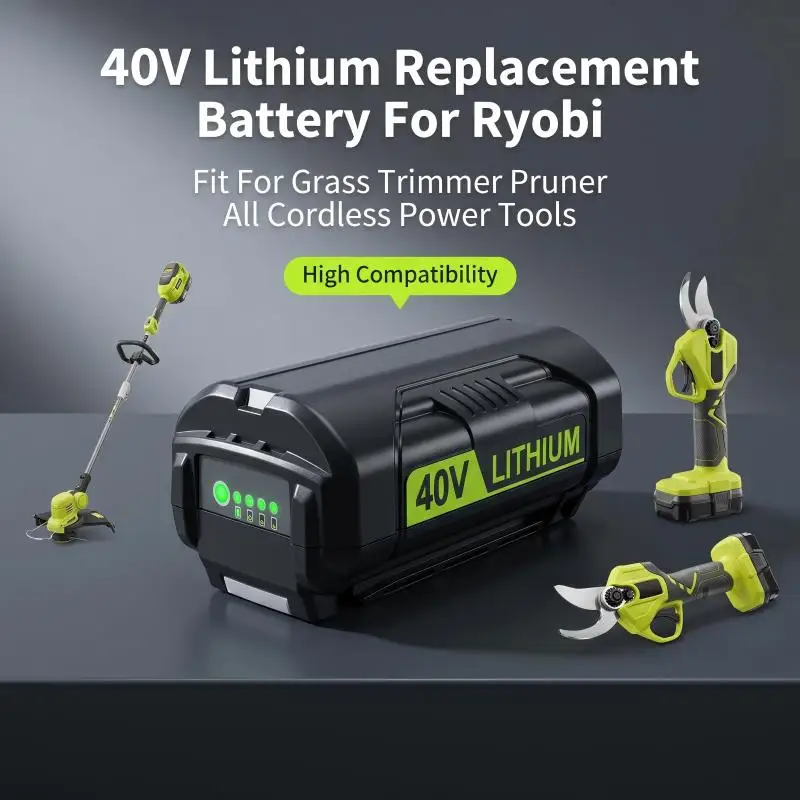 40V Lithium Replacement Battery OP4040 OP4050A OP4060A For Ryobi Cordless Grass Trimmer Pruner Power Tools
