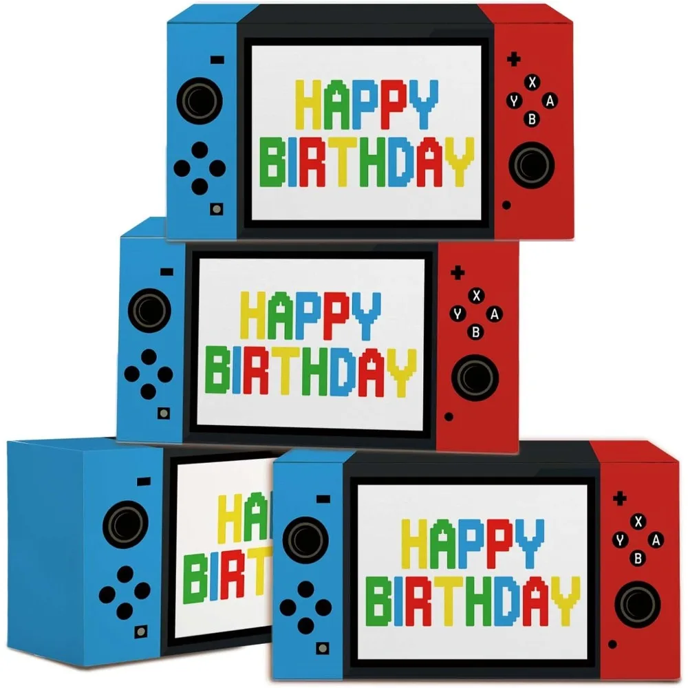 

15 PCS Video Game Party Boxes - Video Game Controller Shape Gift Boxes Party Supplies Candy Treat Box Bags Gaming Birthday