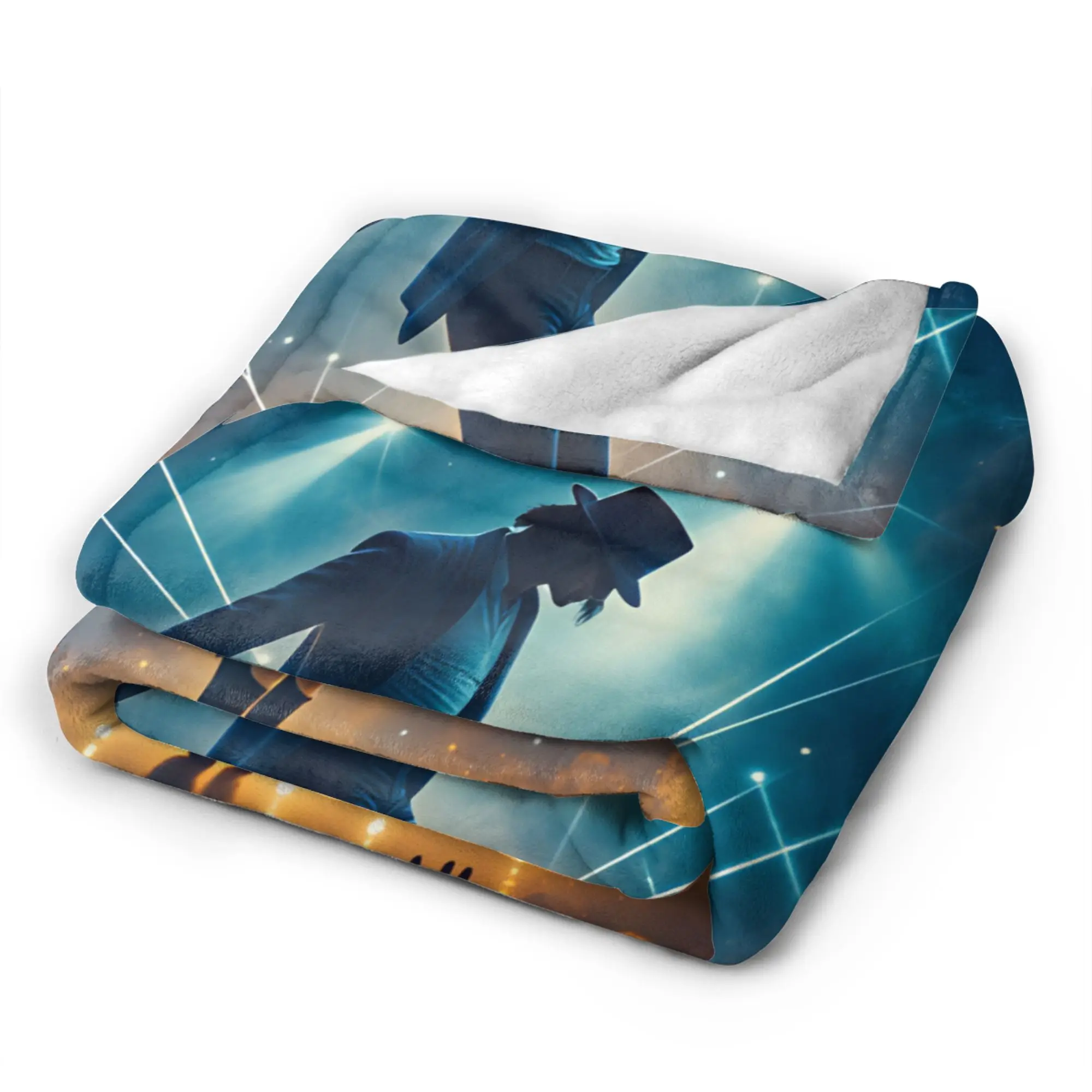 M-Michael Jacksons Plush Blankets Girls Boys  Flannel Throw Blanket For Home Decor Soft Warm Design Quality Bedspread Gift