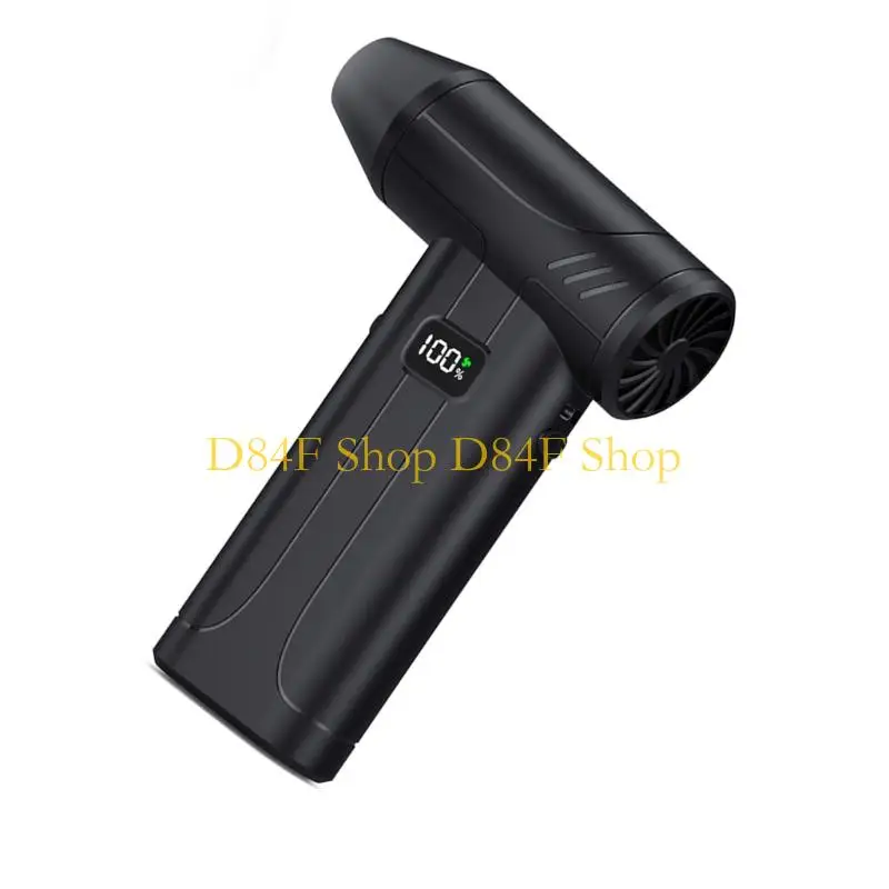 D84F 100000 RPM High Speed Portable Fan Featuring LED Light and Rechargeable Battery
