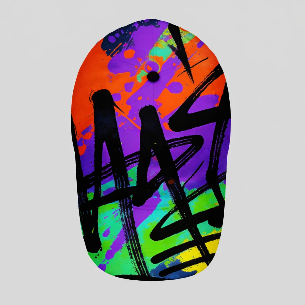 Stylish And Lightweight Baseball Cap Featuring a Vibrant Abstract Graffiti Design Perfect for Hip-Hop Enthusiasts Offers