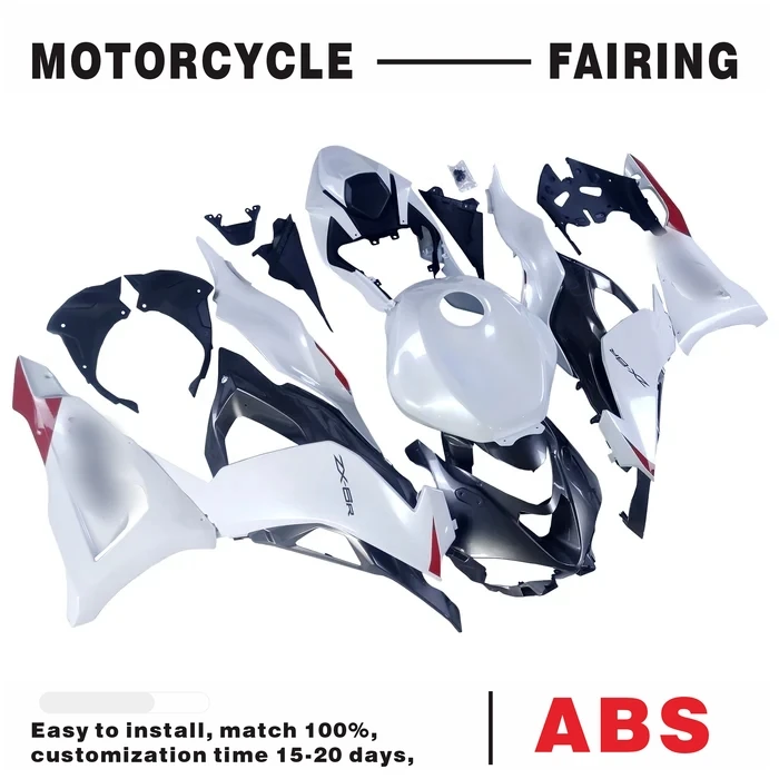 Fairing Kit for 2024-2025 Kawasaki ZX6R Pearl White Fairing Kit - Image 3