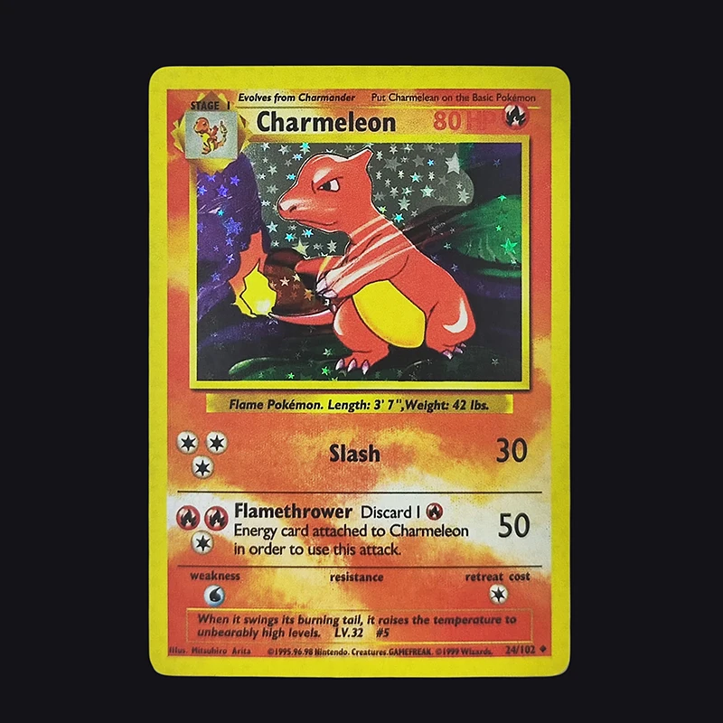 Kartu Koleksi Permainan TCG Proxy PKM English GAME 1ST EDITION Charizard Blastoise Venusaur Mewtwo Holo