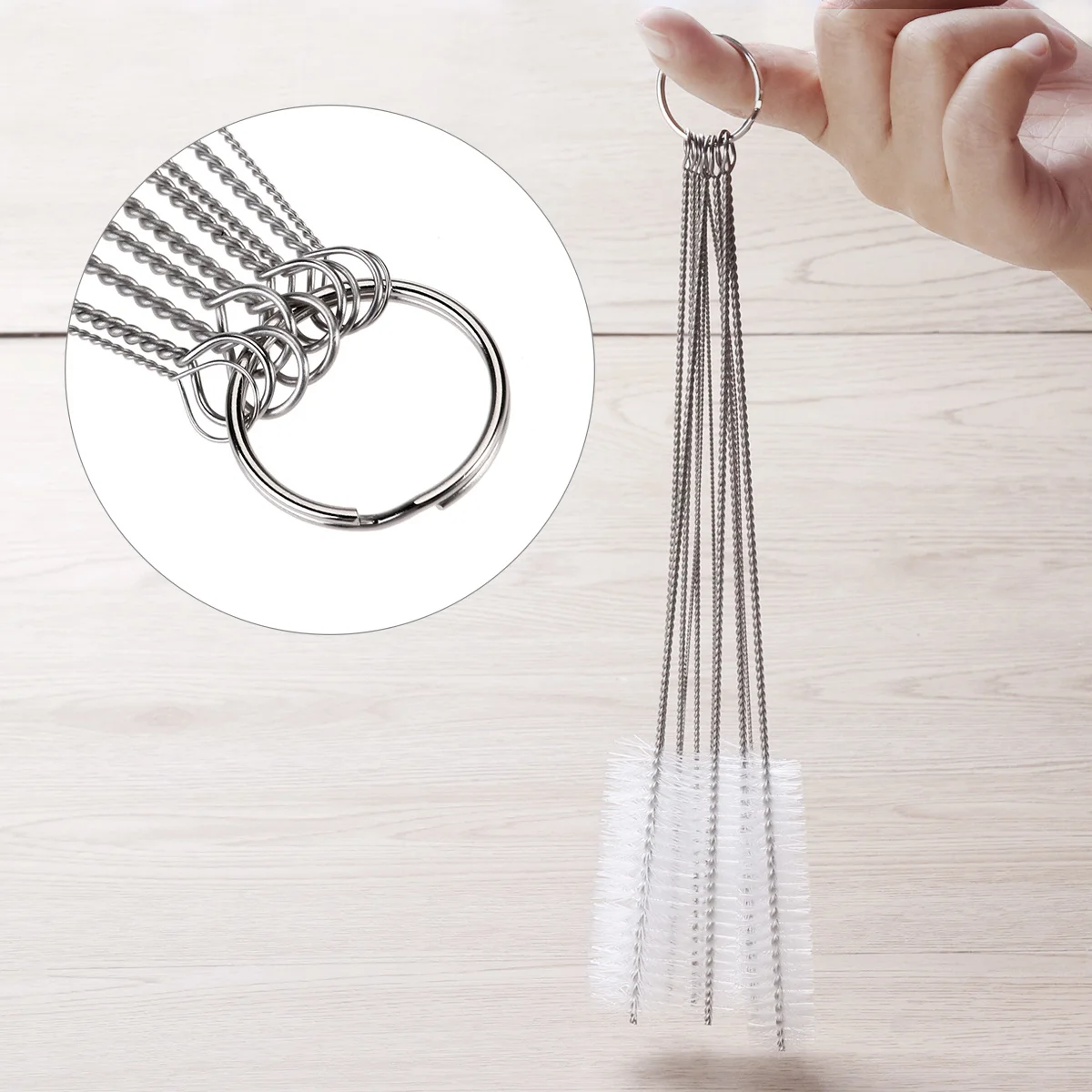 

10Pcs Tube Cleaning Brushes 20Cm Long Diameter 2Mm 3Mm 4Mm 5Mm 6Mm 8Mm 12Mm 16Mm 20Mm 24Mm for Hard-to-Reach Spaces Brush Kit