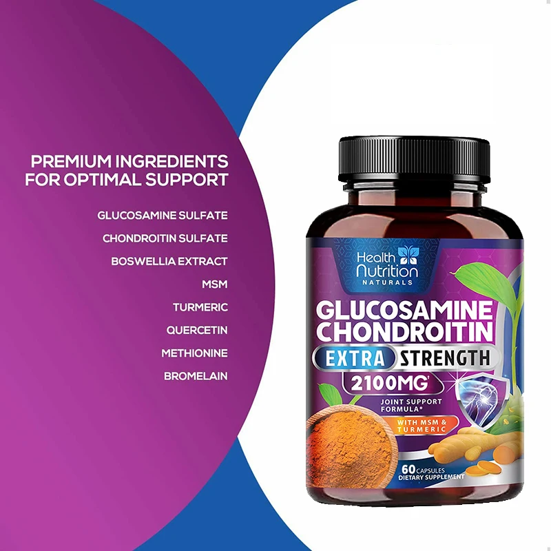 Glucosamine Chondroitin Turmeric MSM Triple Strength Joint Support 2100mg