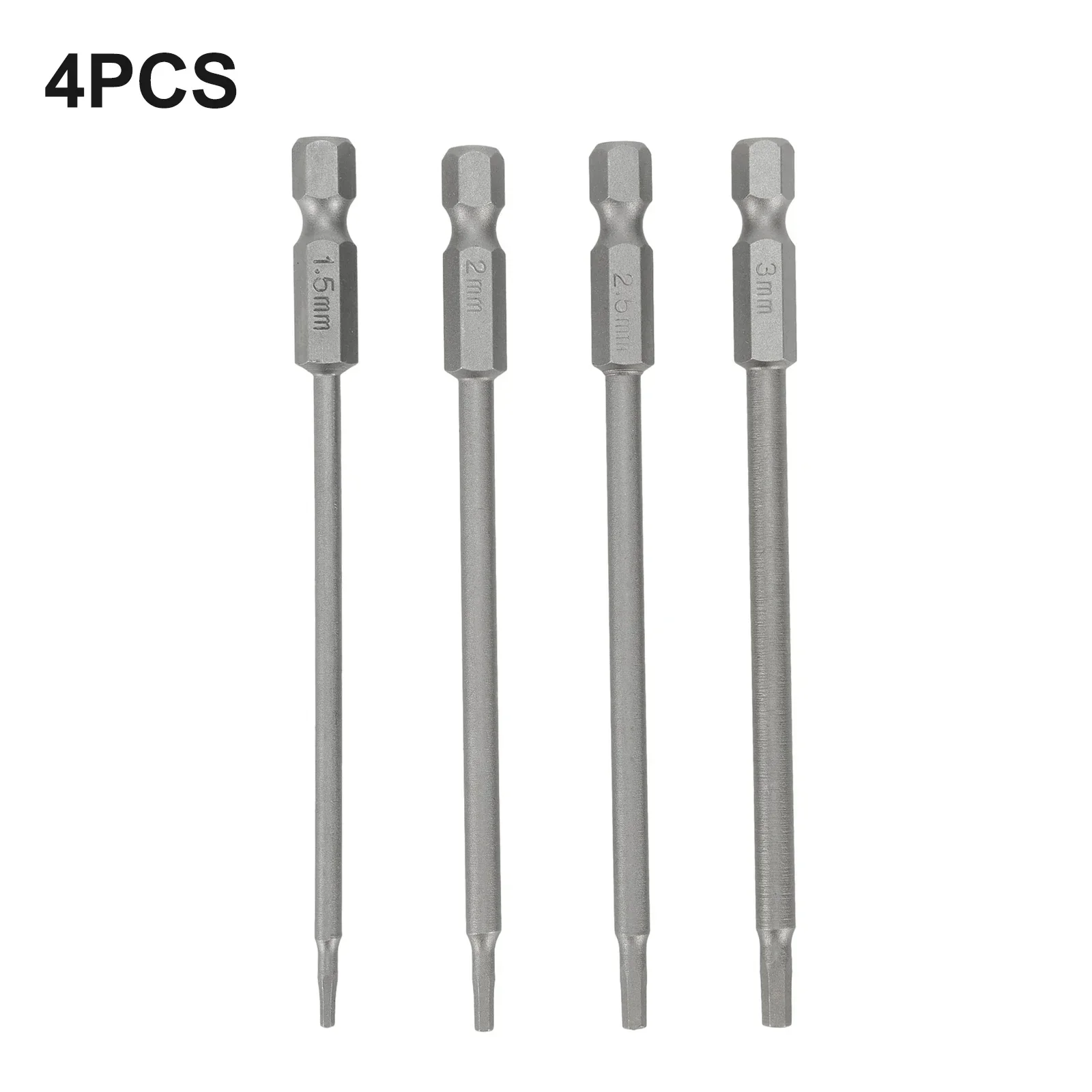 

1/4pcs 1/4in Hex Shank Magnetic Head Screw Driver Screwdriver Bit Alloy Steel 1.5/2.0/2.5/3.0mm Hex Key Screwdriver Hand Tools