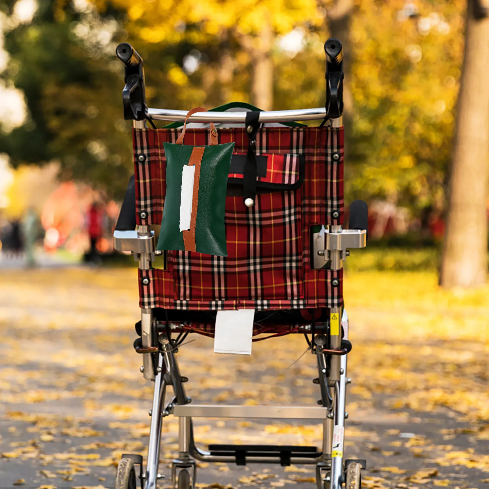 

1pc Outdoor Tissue Bag Premium Nylon Breathable Tear-Proof Hanging Pouch For Camping Travel Table Storage Organizer