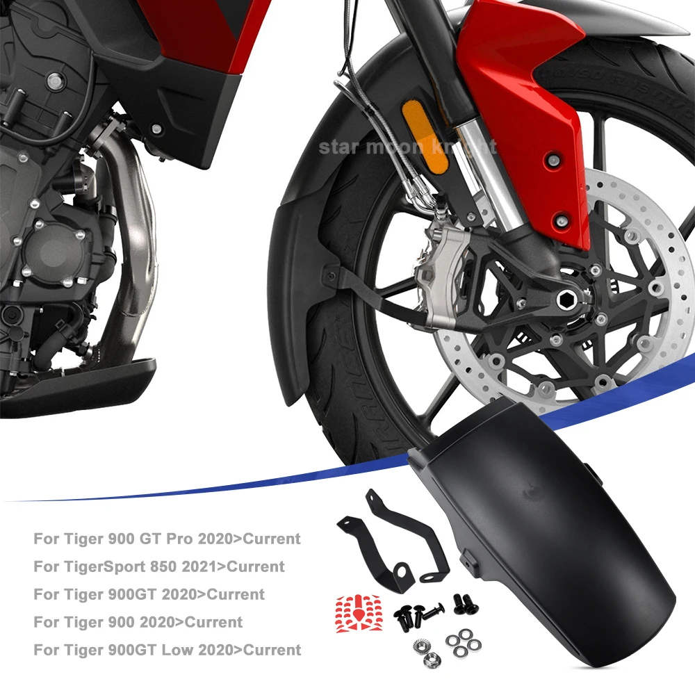 For Tiger 900 GT PRO Low From（2020-）Sport 850 （2021-）Extender Motorcycle Mudguards Front Fender Splash Guard Accessories