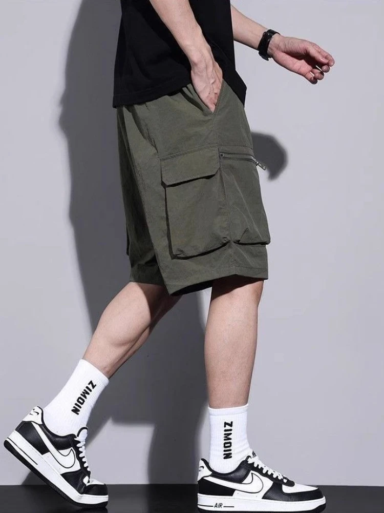 

Summer 2026 Trendy Breathable Cargo Shorts for Boys and Men Thin Comfortable Outdoor Casual Wear Athletic Mid-Length Shorts