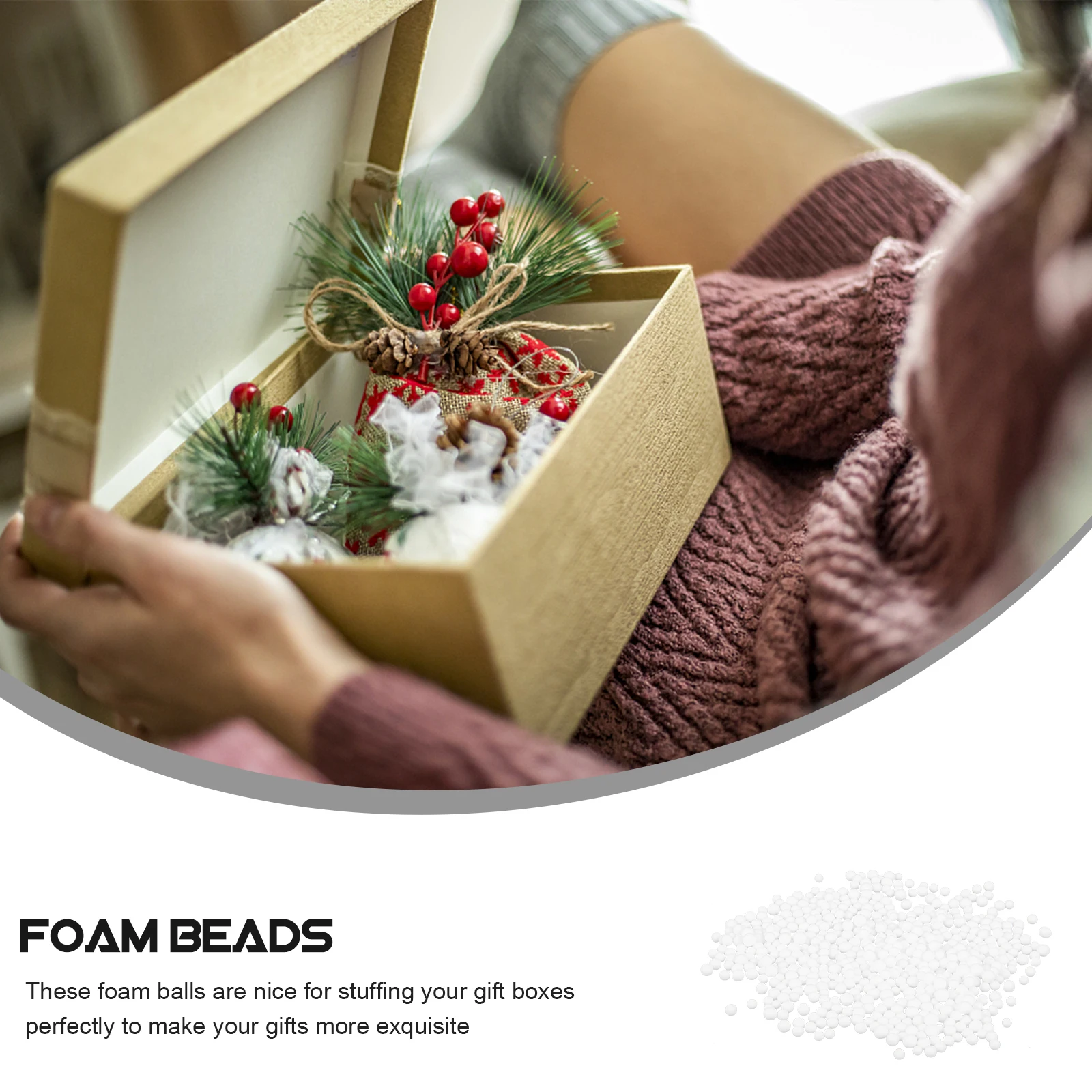 

1Pack Foam Mini Beads Round Foam Beads DIY Craft Filling Lightweight Gift Box Filler Pillow Stuffing Filling for Pillow