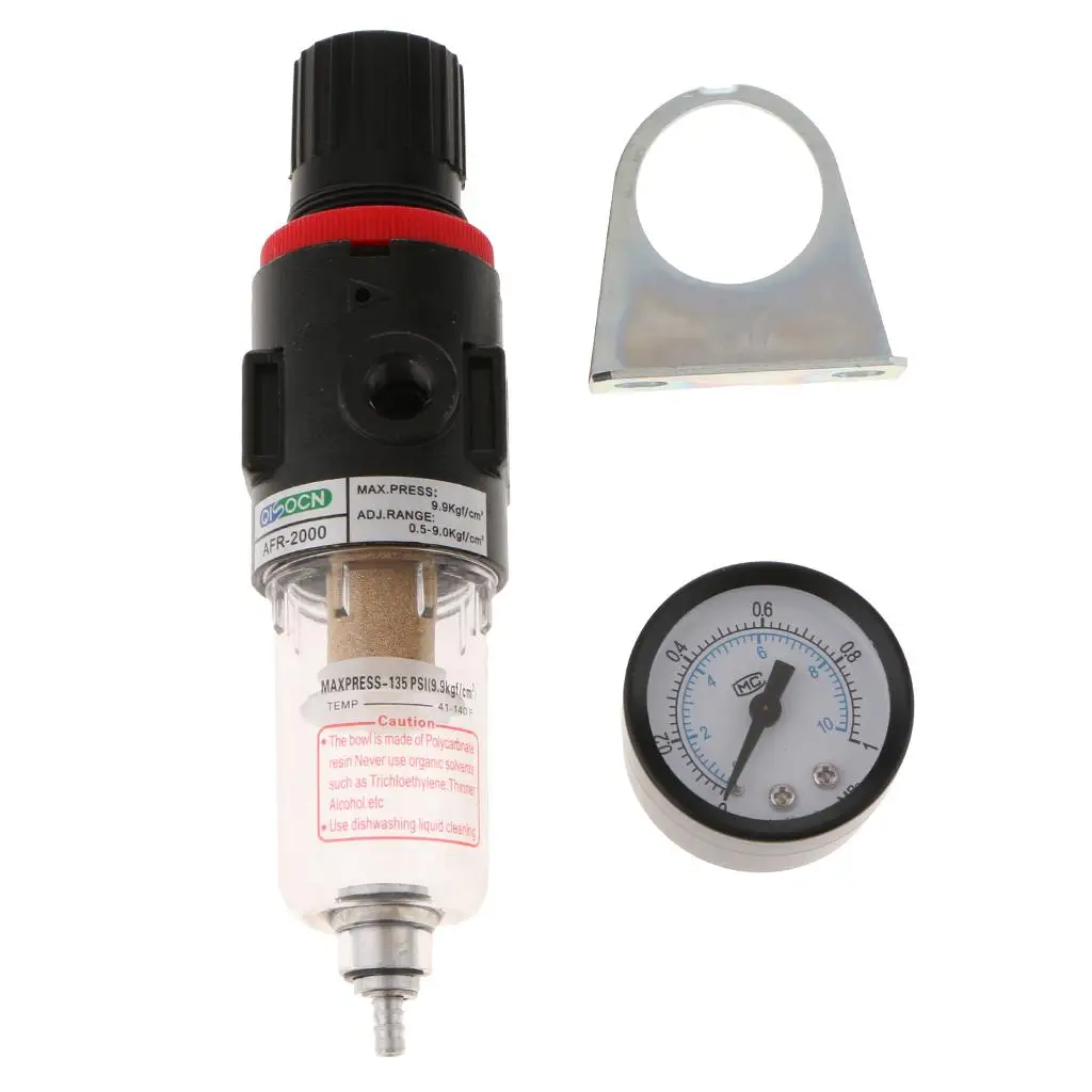 AFR2000 Pneumatischer Luftfilterregler, Feuchtigkeitsschiene, Manometer