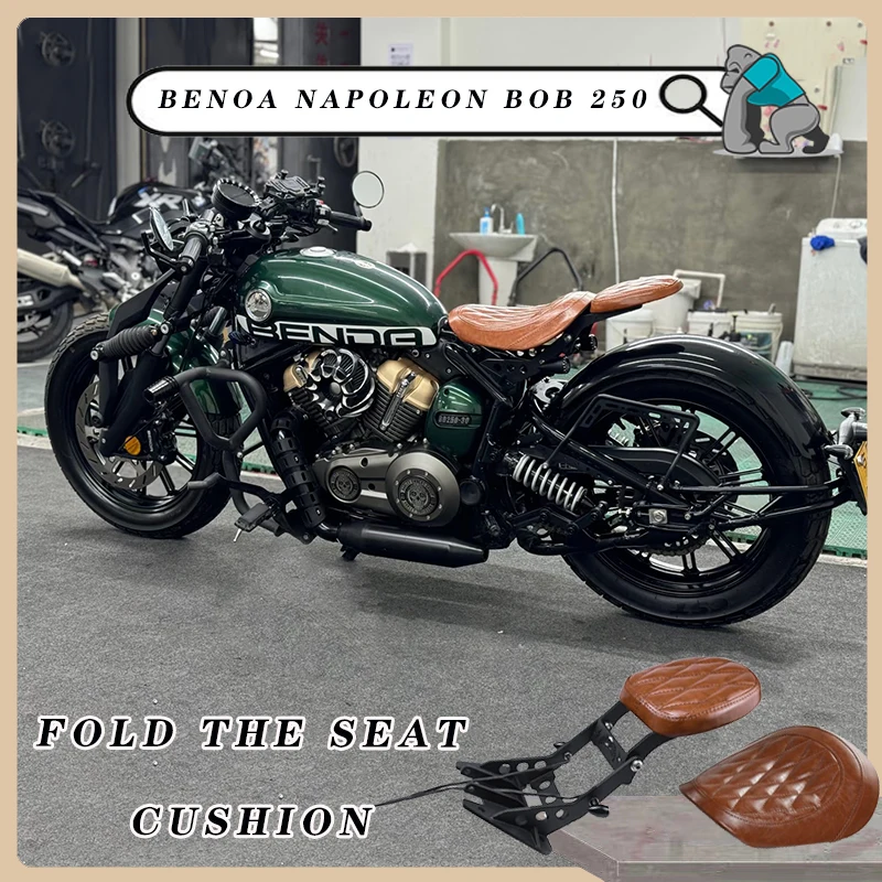 Cuscino Sella Singola Personalizzato per Moto BENDA NAPOLEON BOB 250, Accessori di Modifica, Sella Pieghevole, Cuscino Sella Doppia
