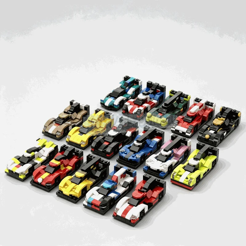 1772PCS Five Wide Endurance Racing Car Collection Building Blocks Sports Vehicle Model DIY Assembly Toy Display Festival Gifts