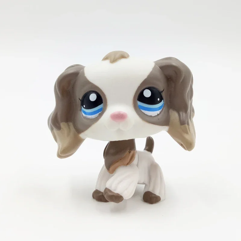 Rare original animal littlest pet shop Bobble head toy #2254 Cocker Spaniel Dog Grey gray white figure for kids gift lps