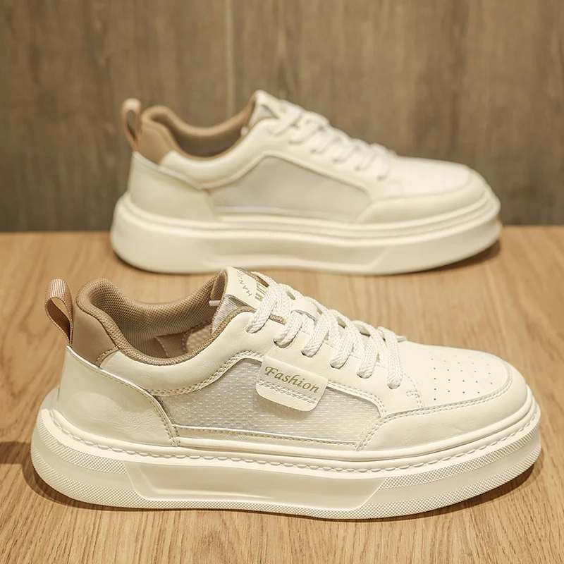 

Men's 2025 New Autumn White Sneakers & Chunky High-Top Casual Shoes – Lightweight, Height-Increasing & Comfortable